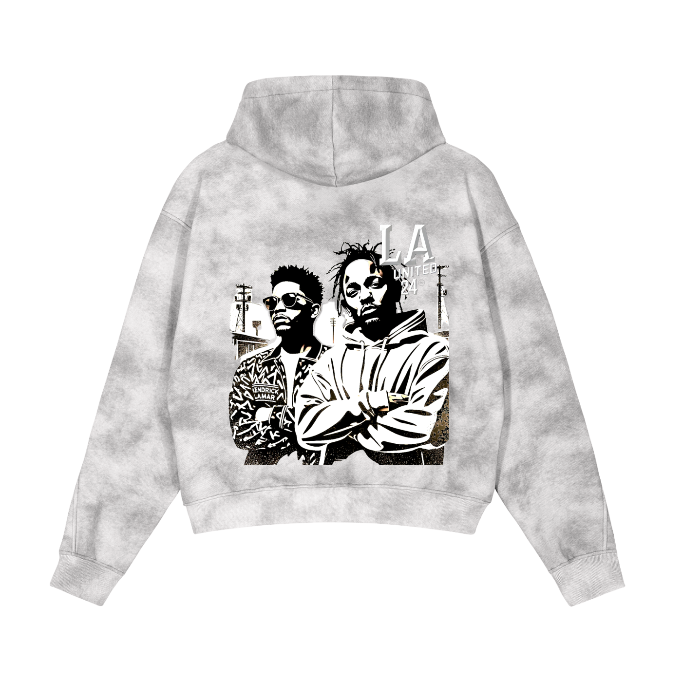MOTISON -Dirty Washed Boxy Zip Hoodie