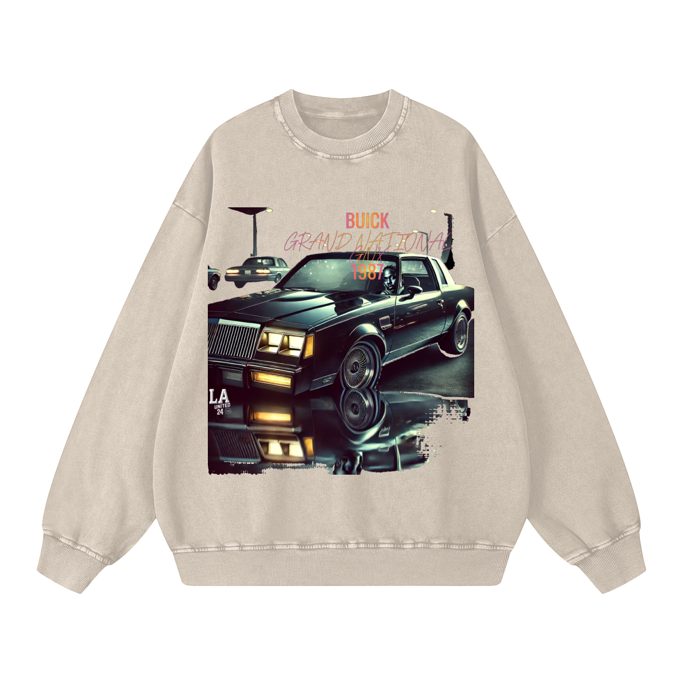 KINGNX -Acid Wash Oversize Sweatshirt