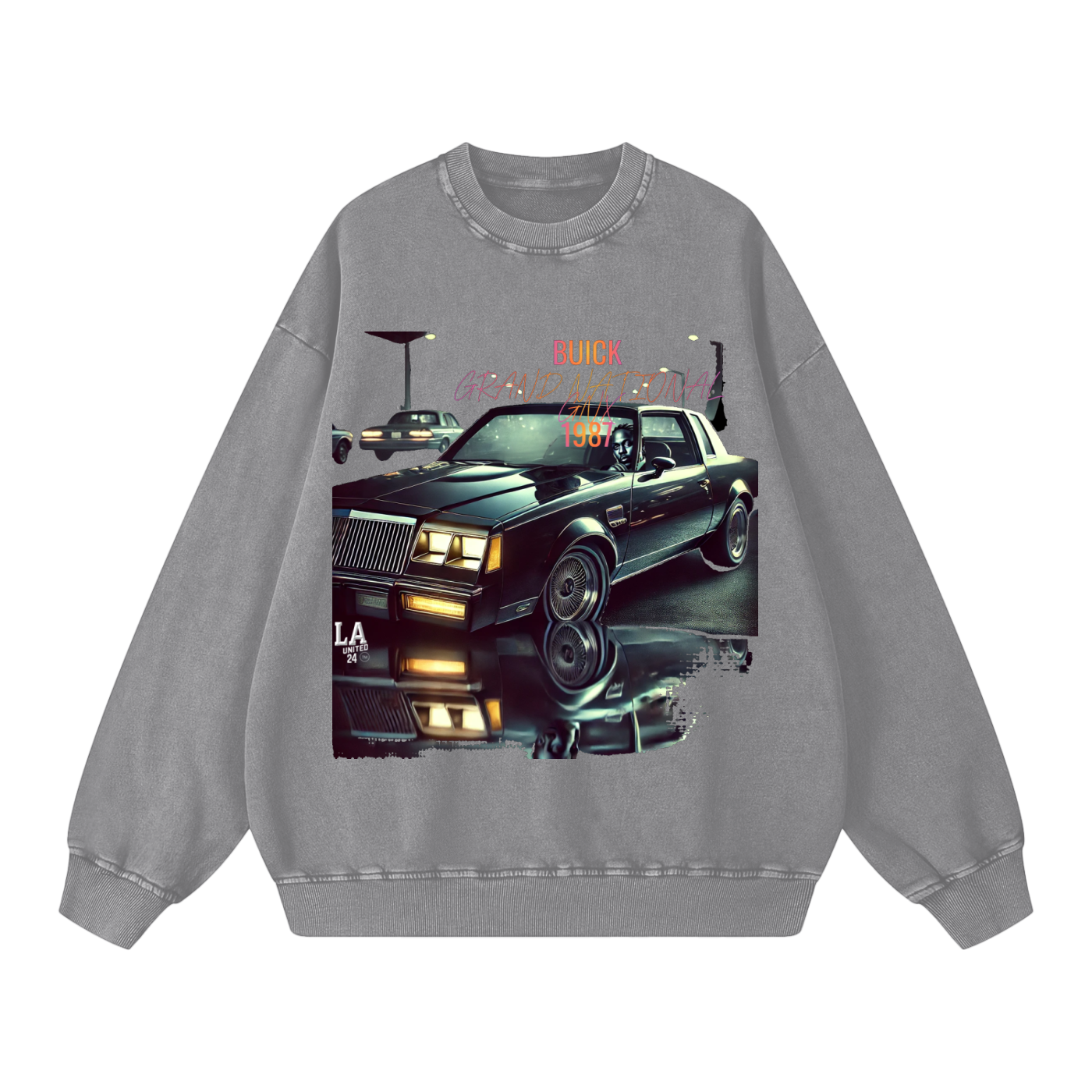 KINGNX -Acid Wash Oversize Sweatshirt