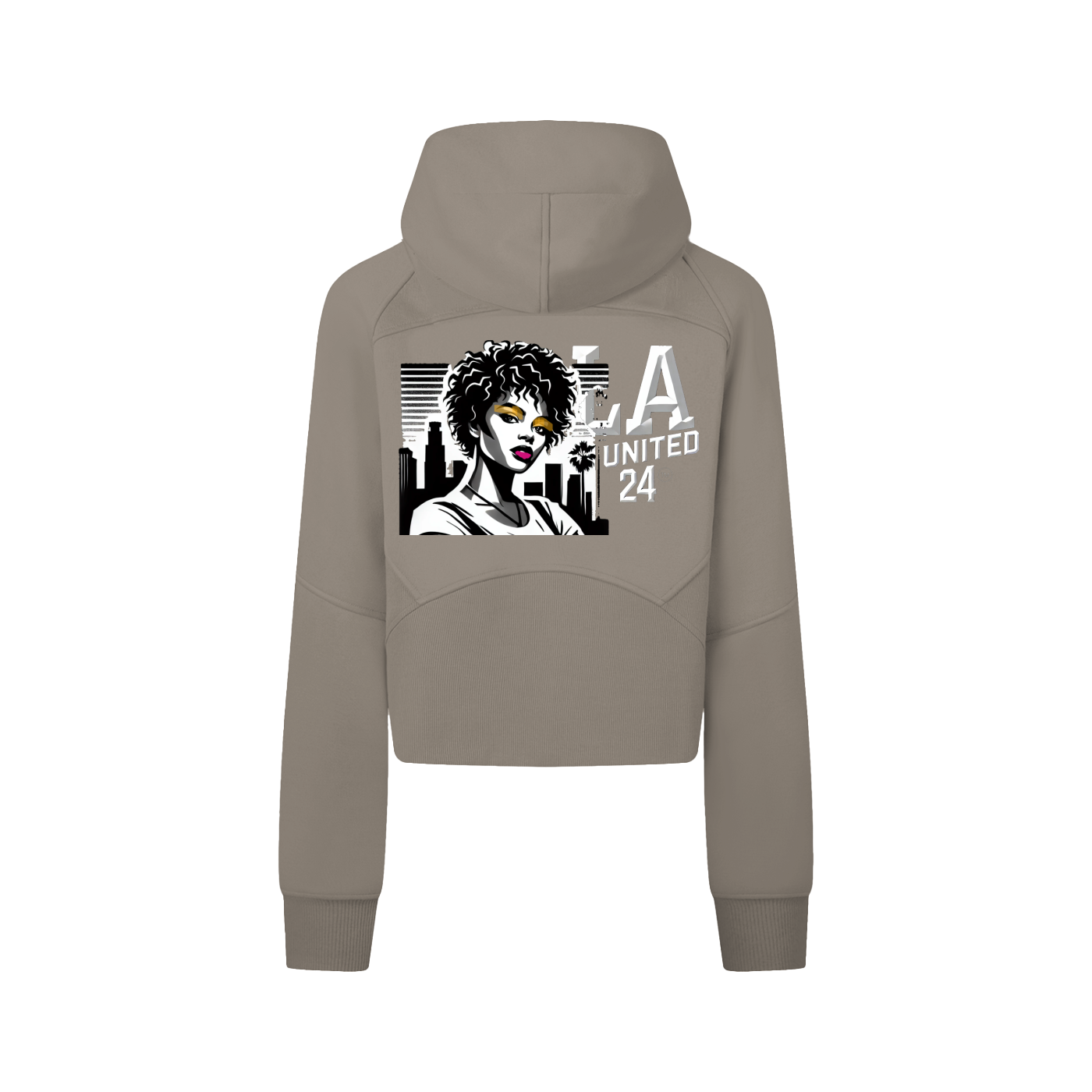 QUEEN -Cropped/w Zip-Hoodie