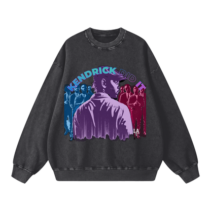 KDIDIT -Acid Wash Oversize Sweatshirt