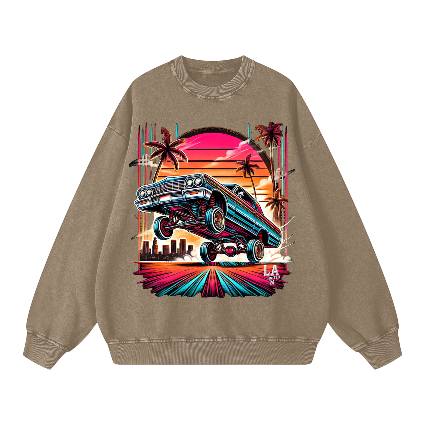 LACAR -Acid Wash Oversize Sweatshirt