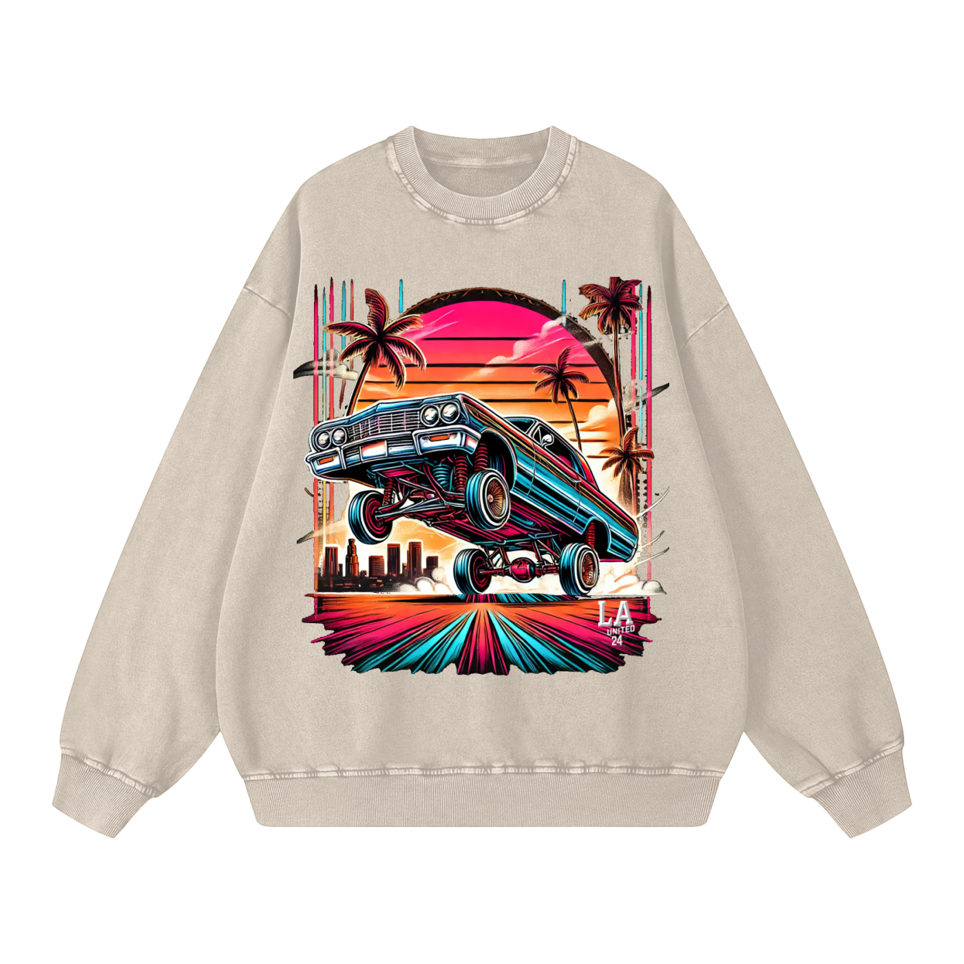 LACAR -Acid Wash Oversize Sweatshirt