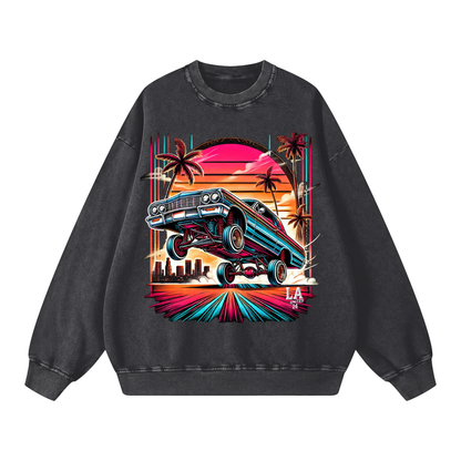 LACAR -Acid Wash Oversize Sweatshirt