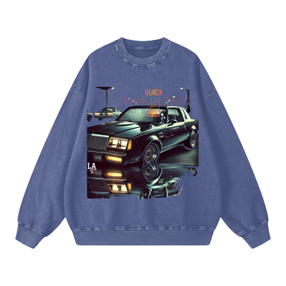 KINGNX -Acid Wash Oversize Sweatshirt