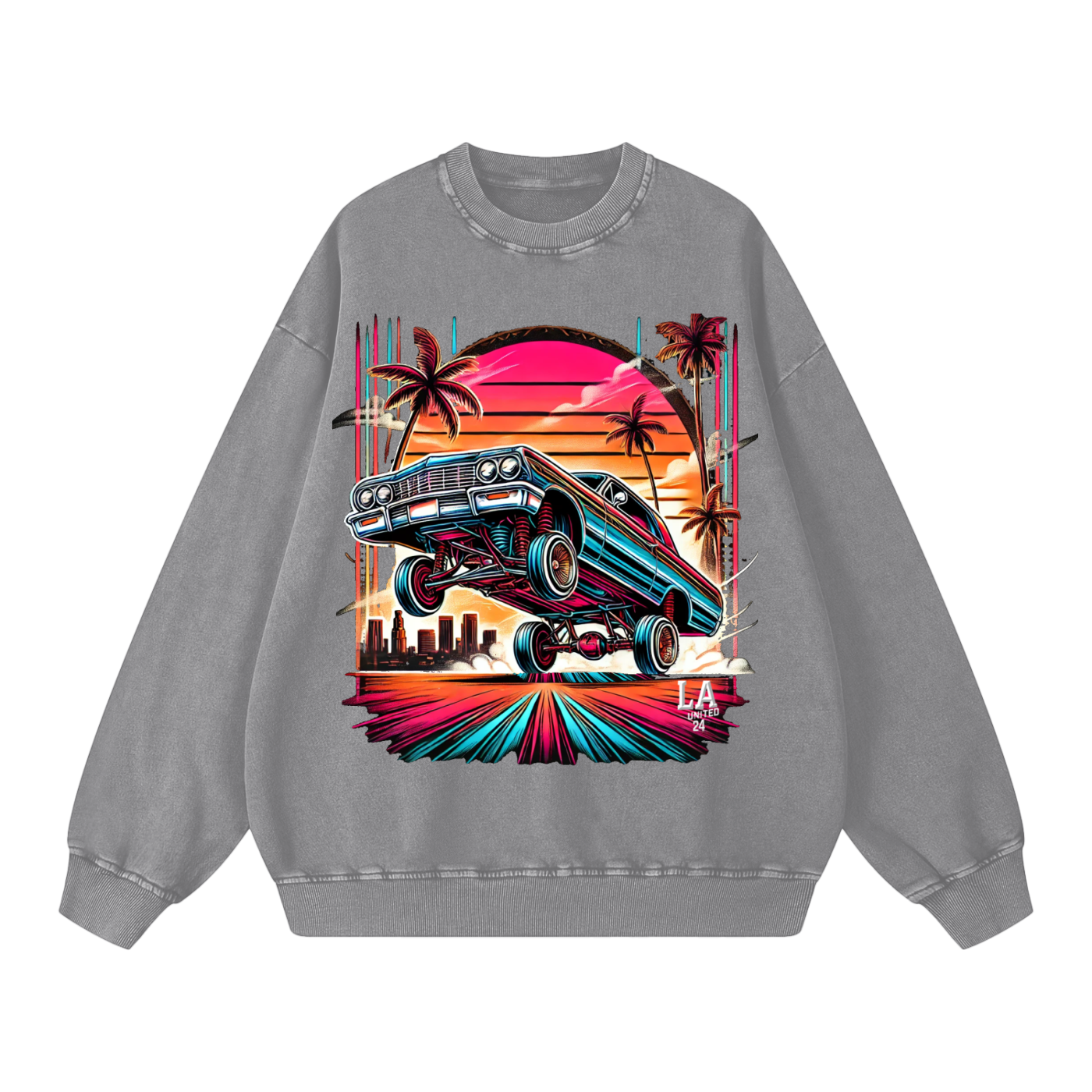 LACAR -Acid Wash Oversize Sweatshirt