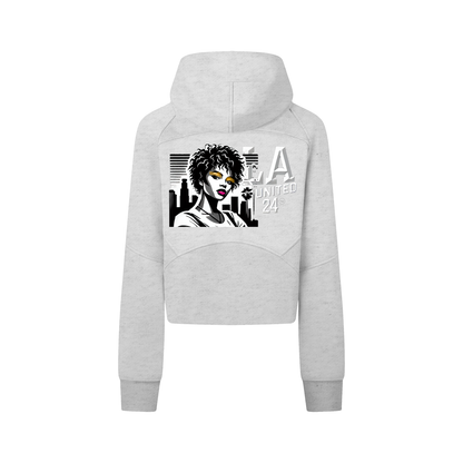 QUEEN -Cropped/w Zip-Hoodie