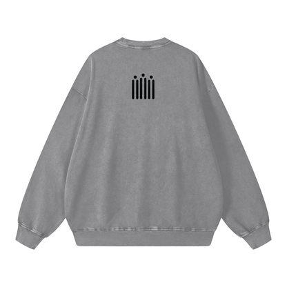 MOTISON -Acid Wash Oversize Sweatshirt