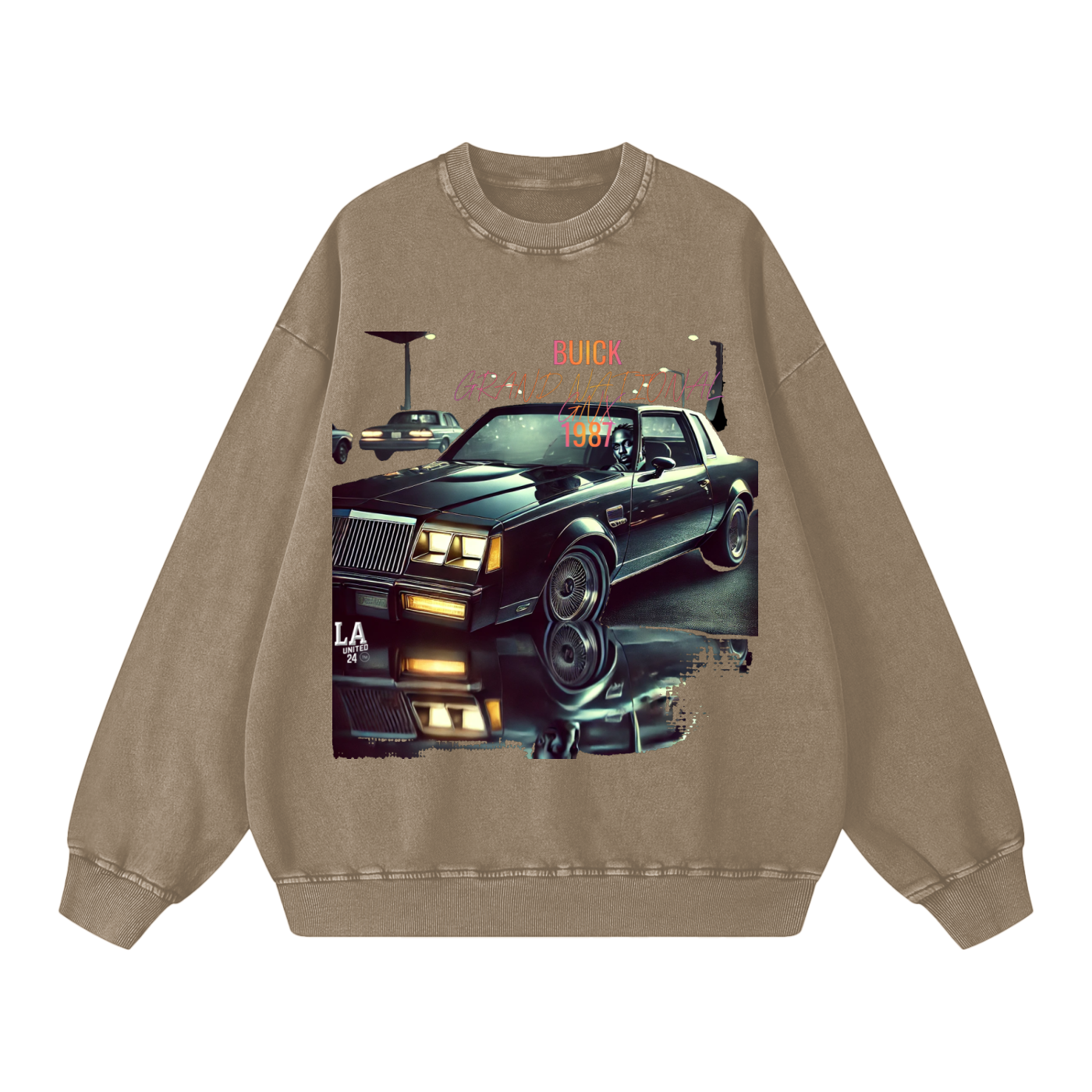 KINGNX -Acid Wash Oversize Sweatshirt