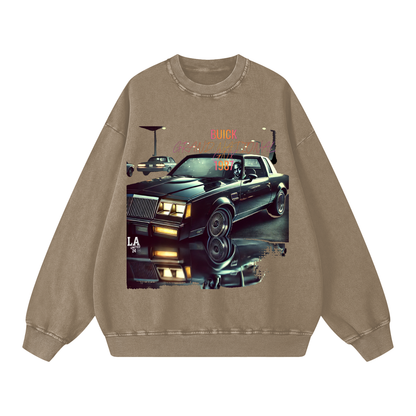 KINGNX -Acid Wash Oversize Sweatshirt