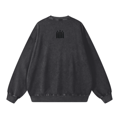 KINGNX -Acid Wash Oversize Sweatshirt